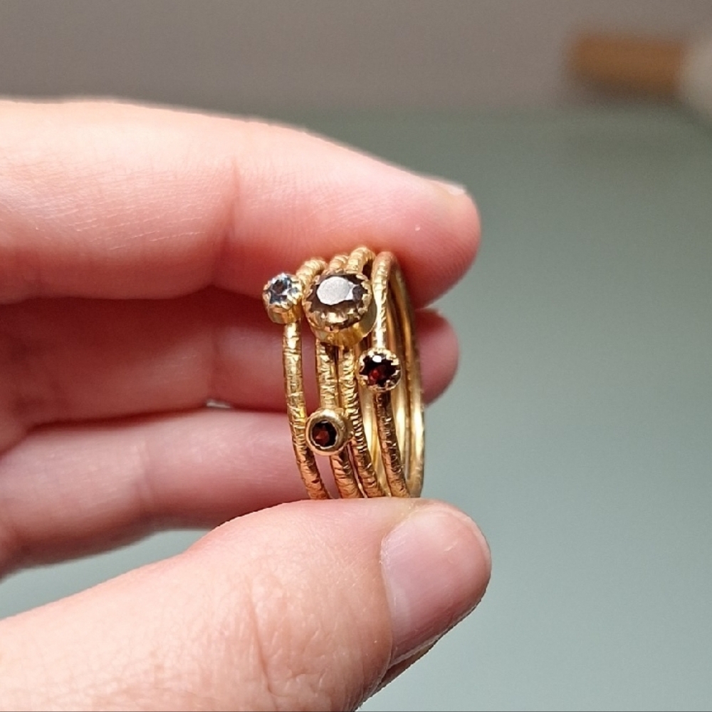 Elegant Gold Multi-Stone Ring